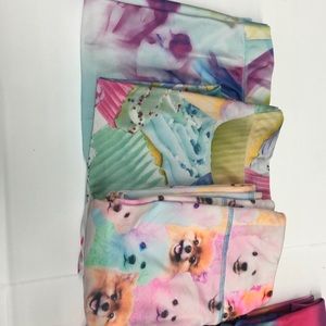 4 pair girls long leggings size 12